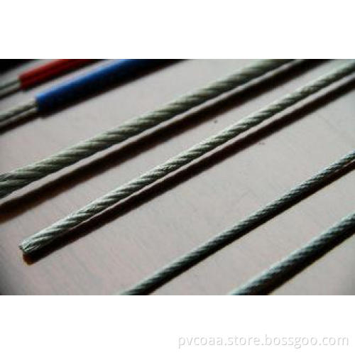High Tensile 3mm PVC Coated Stainless Steel Wire Rope 7x19